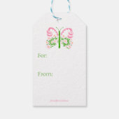 Spring roze Butterfly Gift Label Cadeaulabel (Achterkant)
