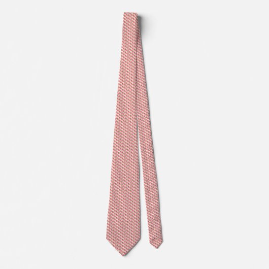 Spring Roze en Groene Tribal Zigzag Patroon Stropdas (Voorkant)