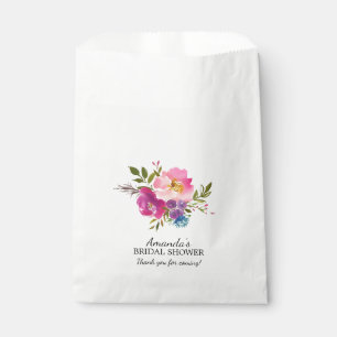 Spring roze en Paarse Floral Shower Favor Bags Bedankzakje