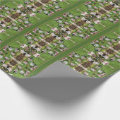 Spring roze en witte bloesems gepersonaliseerd cadeaupapier (Hoek)