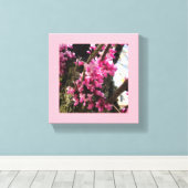 Spring roze Flowers Canvas Afdruk (Insitu (Houten vloer))