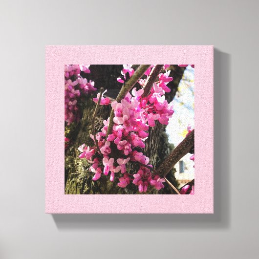 Spring roze Flowers Canvas Afdruk (Voorkant)