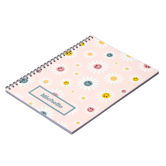 Spring roze Kleurrijke Abstracte op maat Notitieboek (Linkerzijde)