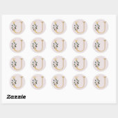 Spring rozen gouden initialen sticker letter U (Vel)