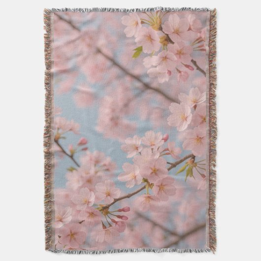 Spring Sakura Bloom Deken (Voorkant Verticaal)