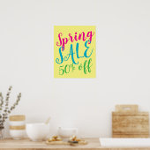 Spring Sale Sign, 50% korting op het verkoopteken, Poster (Keuken)