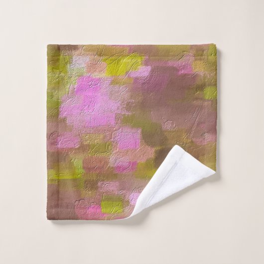Spring Sason Pinks Abstracte Bathroom Set Bad Handdoek (Wasdoekje)