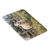 Spring Schaap met Wildflowers Schilderij Magneet (Rechterzijde)