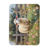 Spring Schaap met Wildflowers Schilderij Magneet (Verticaal)