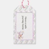 Spring Schattige Bird Baby shower Cadeaulabel (Achterkant)