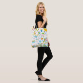 Spring seamless pattern in simple hand-drawn carto draagtas (Op model)
