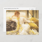 Spring (Seaside) van James Tissot, portret Briefkaart (Voorkant / Achterkant)
