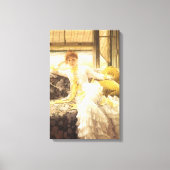 Spring (Seaside) van James Tissot,  portret Canvas Afdruk (Voorkant)