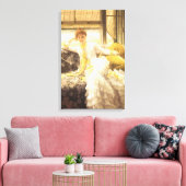 Spring (Seaside) van James Tissot,  portret Canvas Afdruk (Insitu (Woonkamer))
