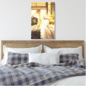 Spring (Seaside) van James Tissot,  portret Canvas Afdruk (Insitu (Slaapkamer))
