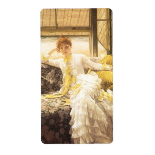 Spring (Seaside) van James Tissot,  portret Etiket