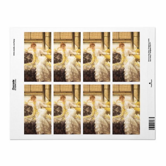 Spring (Seaside) van James Tissot,  portret Etiket (Full Sheet)