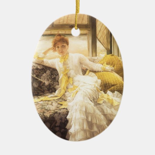 Spring (Seaside) van James Tissot,  portret Keramisch Ornament (Voorkant)