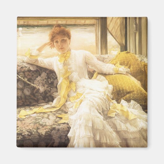 Spring (Seaside) van James Tissot,  portret Magneet (Voorkant)