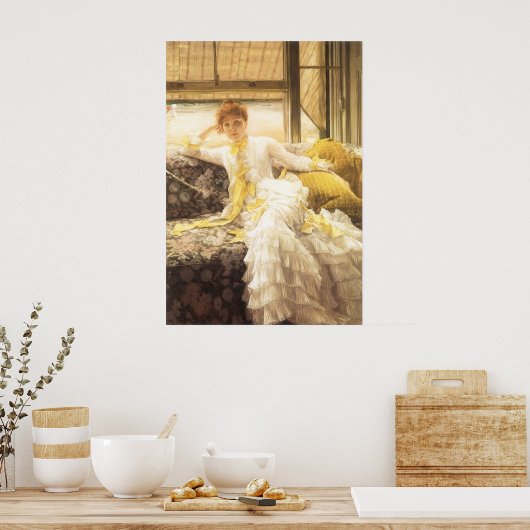 Spring (Seaside) van James Tissot,  portret Poster (Keuken)