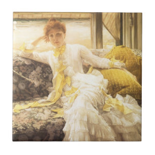 Spring (Seaside) van James Tissot,  portret Tegeltje