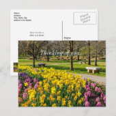 Spring Season Flower Garden Thinking Of You Briefkaart (Voorkant / Achterkant)