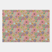 Spring Season Retro Flower Colors Seamless Pattern Inpakpapier Vel (Voorkant 2)