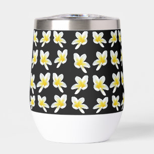 Spring Serenade: Gele Frangipanis op zwart,