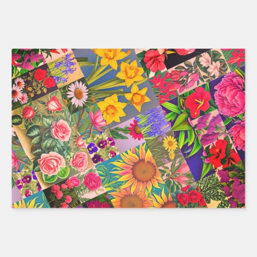 Spring Set Floral, Paisley, Mah Jongg Egrets Inpakpapier Vel (Voorkant)