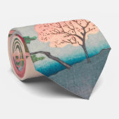 Spring Shrine Garden Ukiyo-e Japanse kunst Stropdas (Opgerold)