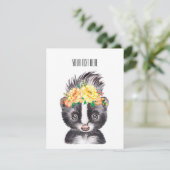 Spring Skunk Feestdagenkaart (Staand voorkant)