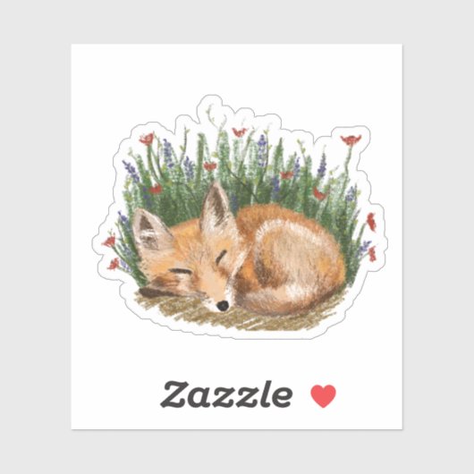 Spring Sleeping Fox Kit Sticker (Vel)