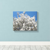 Spring Snow Crabapple Tree in Bloom Canvas Afdruk (Insitu (Houten vloer))