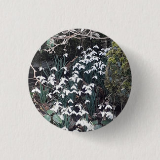 Spring Snowdrops Badge Ronde Button 3,2 Cm