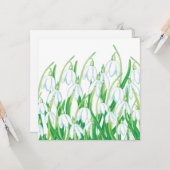Spring Snowdrops Kaart (Voorkant / Achterkant in situ)