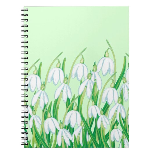 Spring Snowdrops Notitieboek (Voorkant)