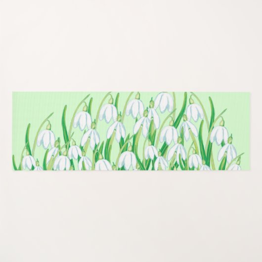 Spring Snowdrops Yogamat (Voorkant (horizontaal))