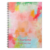 Spring Spark - Roze Koraal - Naam of Monogram Notitieboek (Voorkant)