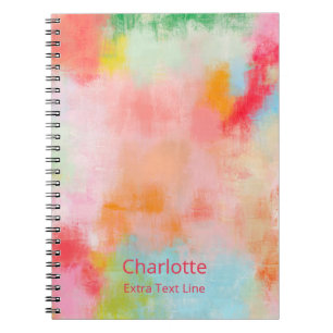 Spring Spark - Roze Koraal - Naam of Monogram Notitieboek