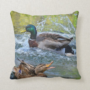 Spring Splash Mated Mallard Pair Ducks Kussen