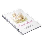 Spring Squirrel Baby Shower Guest Book Notitieboek (Rechterzijde)