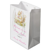 Spring Squirrel Baby shower Medium Cadeauzakje (Achterkant Gekanteld)