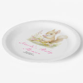 Spring Squirrel Baby shower Papieren Bordje (Gekanteld)