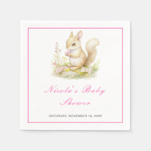 Spring Squirrel Baby shower Servet