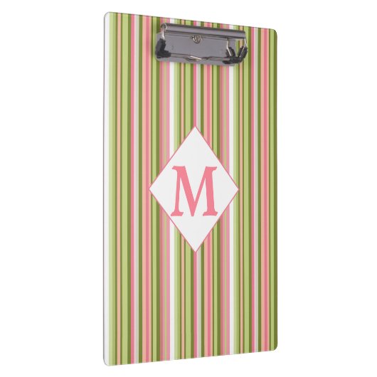 Spring Stripes monogrammed Klembord (Rechts)