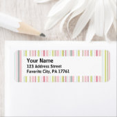 Spring Stripes retouradreslabels Etiket (Insitu)