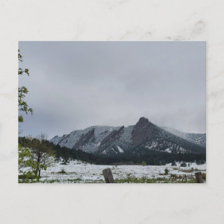 Spring Stubble Boulder Flatirons Briefkaart