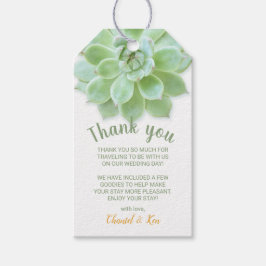 Spring Succulent Wedding Favor Label | Bedankt Lab Cadeaulabel