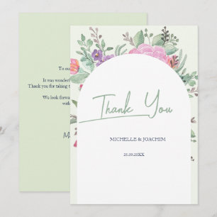 Spring Summer Floral Boho Garden Bedankkaart