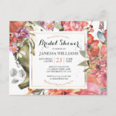 Spring Summer Floral Bridal Shower Briefkaart (Voorkant)